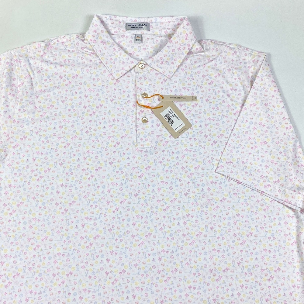 Peter Millar Summer Comfort Short Sleeve Golf Polo Shirt Mens Size XL